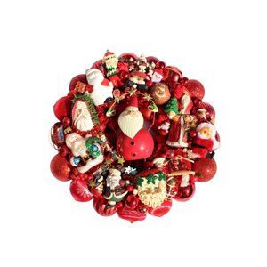 Santa Christmas Wreath Claus Holiday Xmas Vintage Ornament 92008 St. Nick